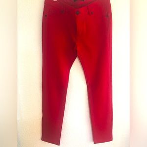 Red pants stretch active pants. Size Large.